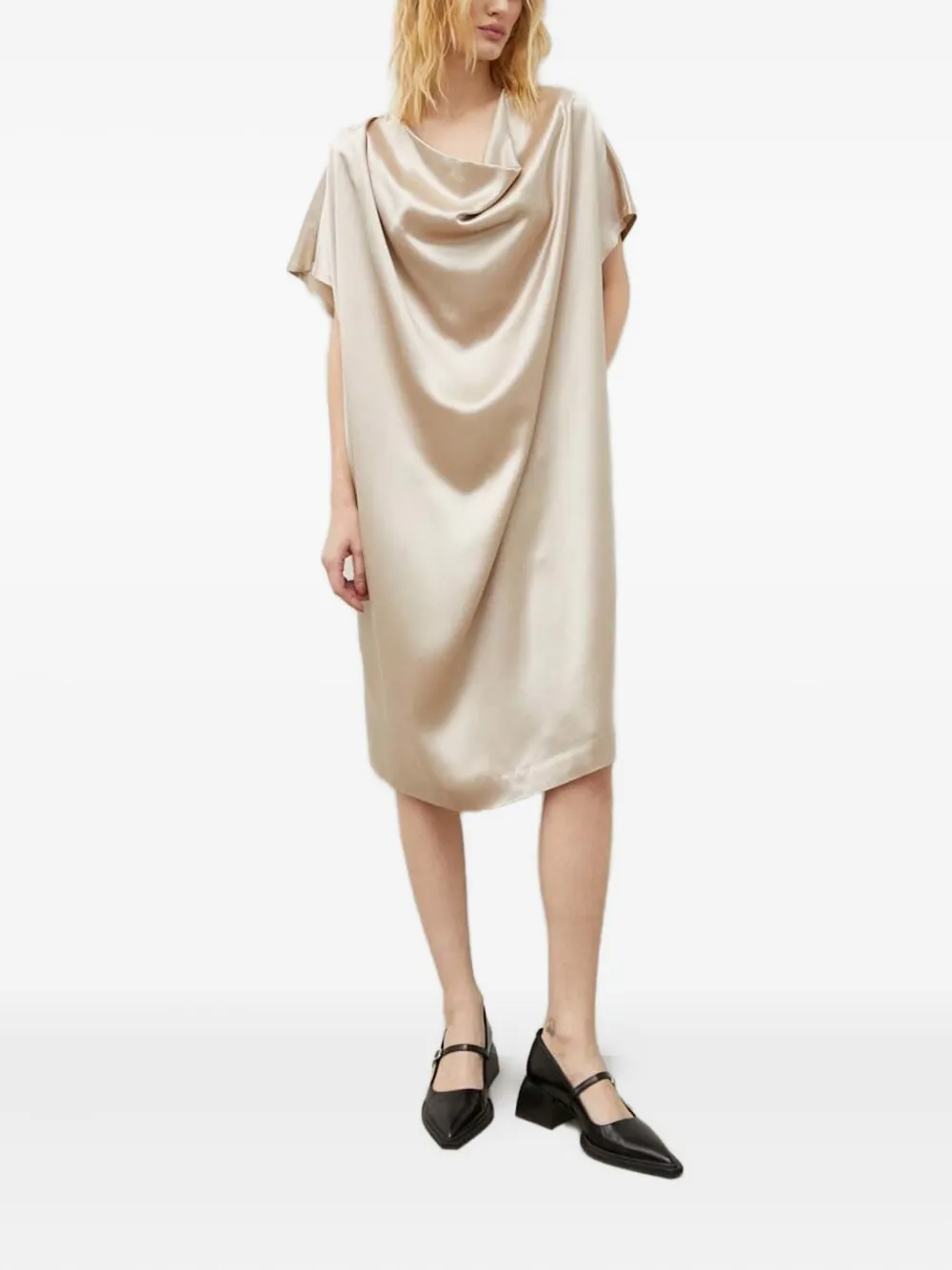 Lovechild Midi-jurk met col Beige