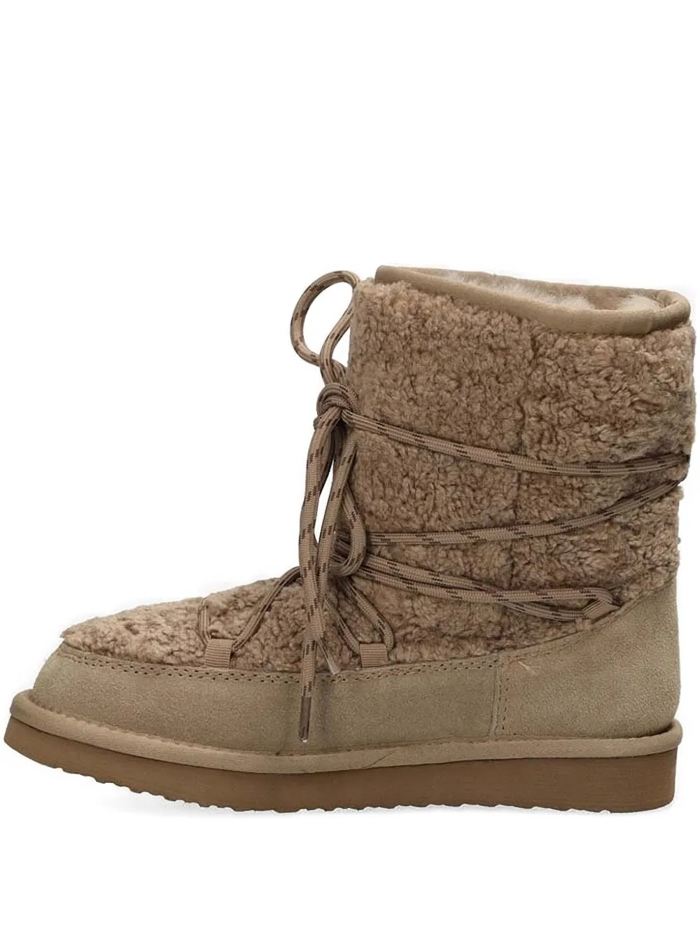 MEXX lace-up teddy boots Brown