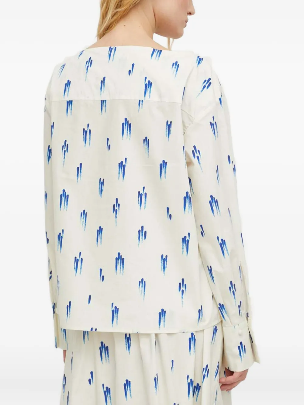  Lovechild Brushstroke-print Blouse - White 