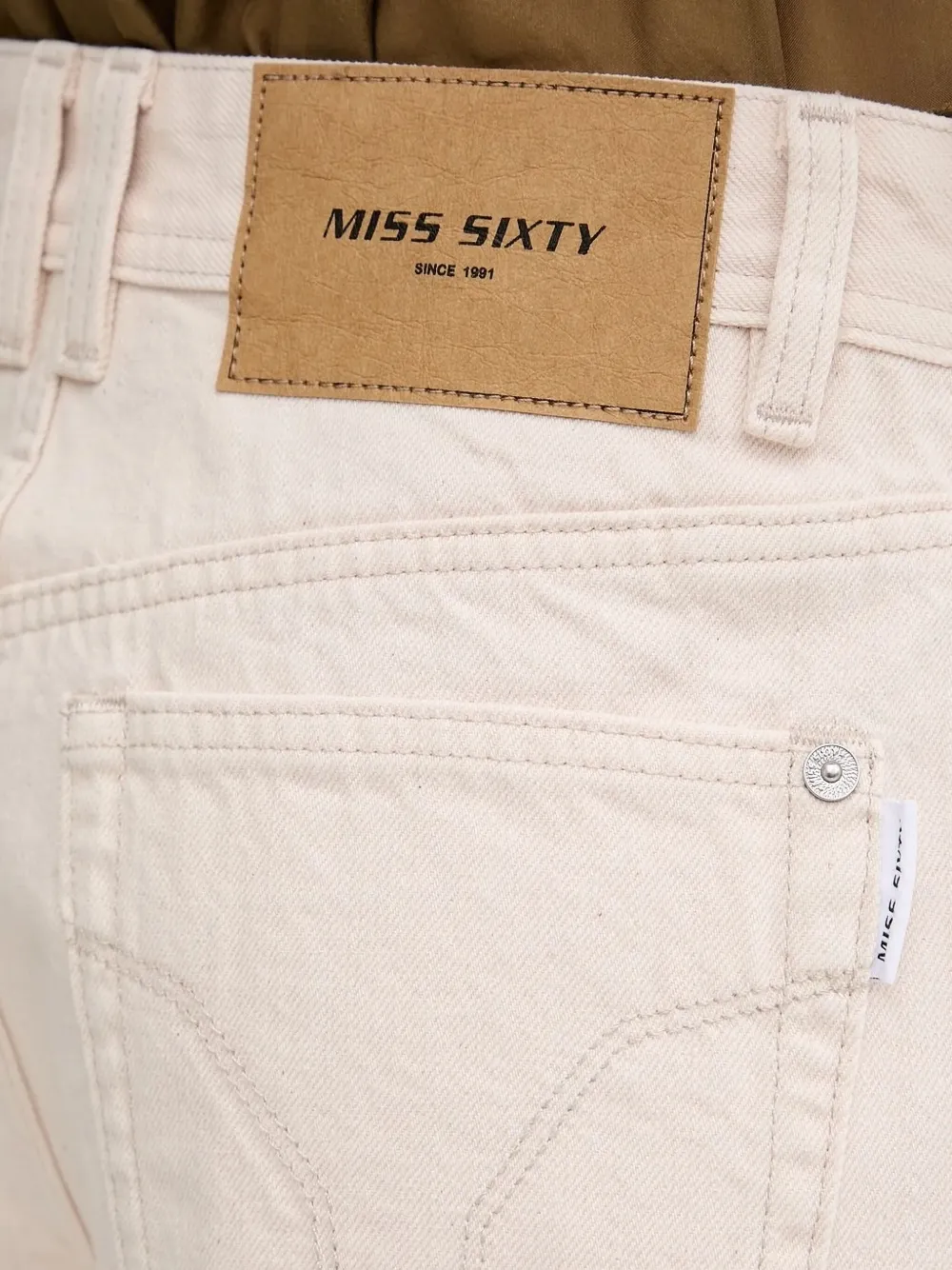 Miss Sixty Denim shorts met zakken Wit