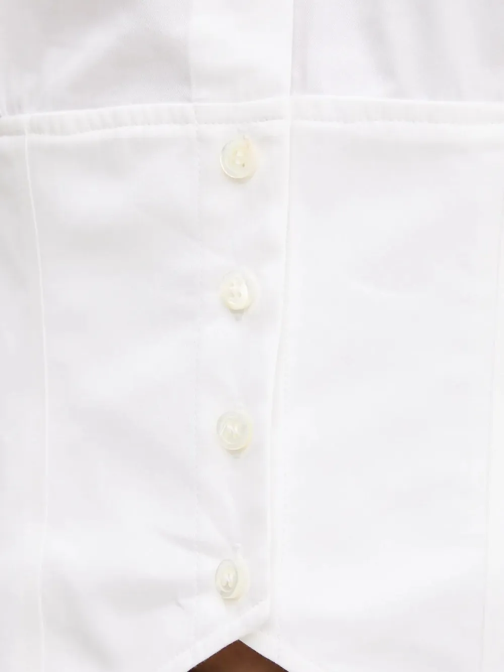 Miss Sixty Popeline blouse met gesmockte taille Wit