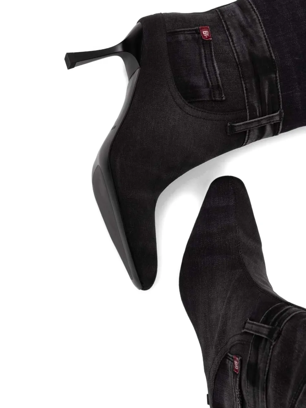 Miss Sixty pocket detail knee-high boots Black