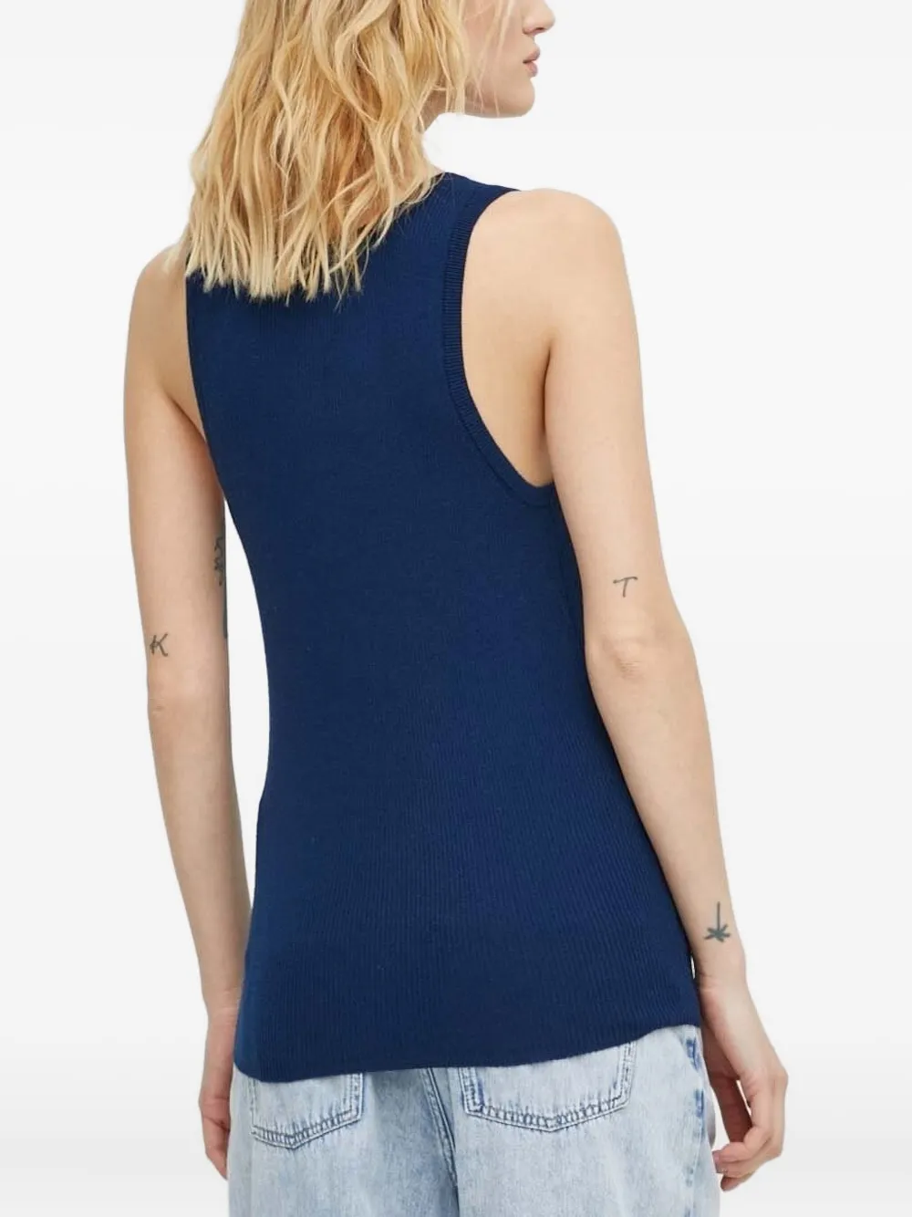 lovechild Tanktop met diepe ronde hals Blauw