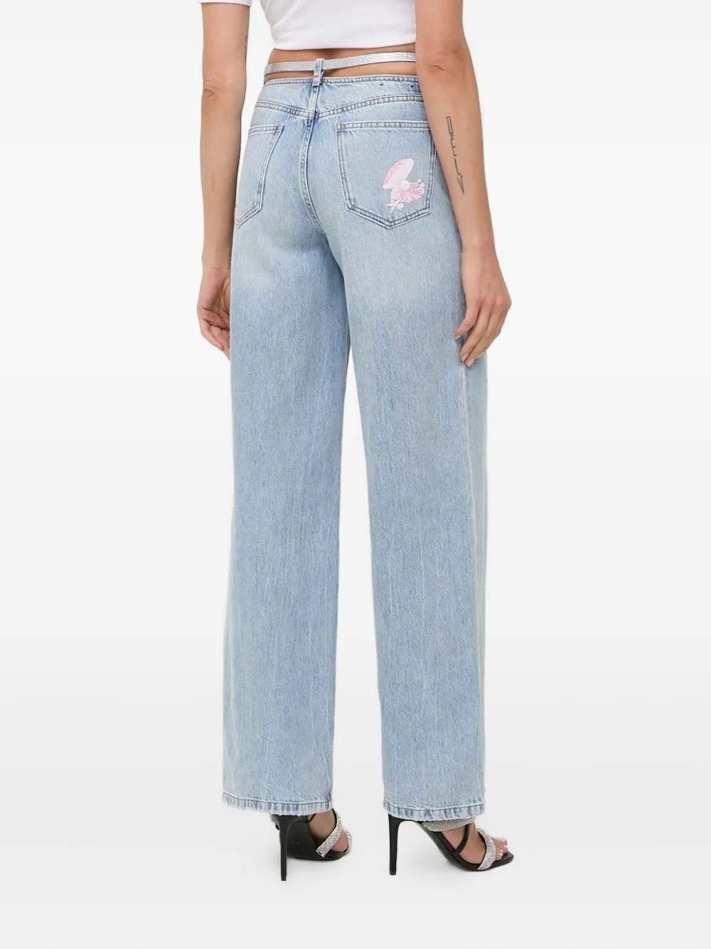 Miss Sixty shell-embellished jeans - Blauw