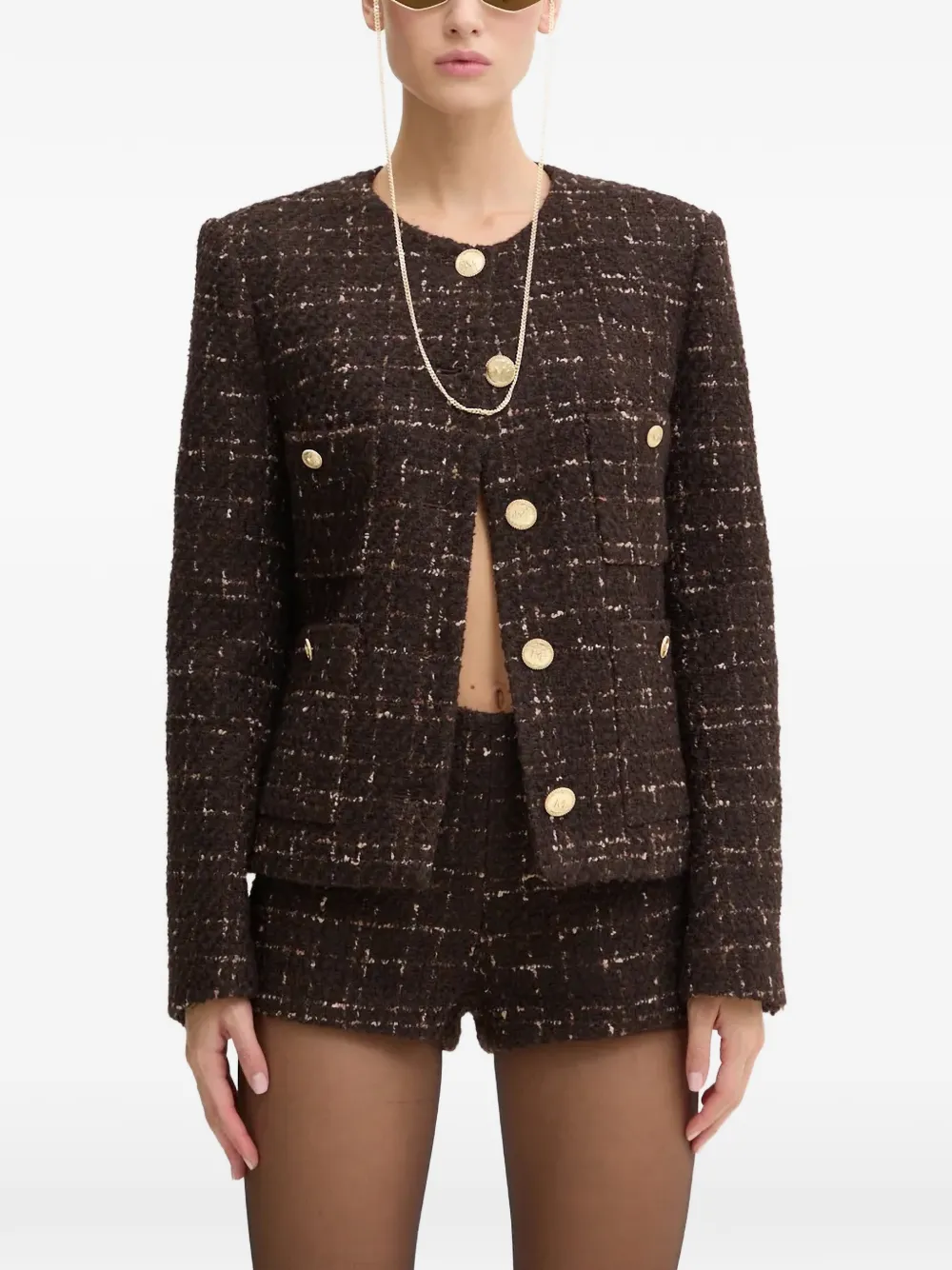 Miss Sixty Giacca in tweed - Marrone