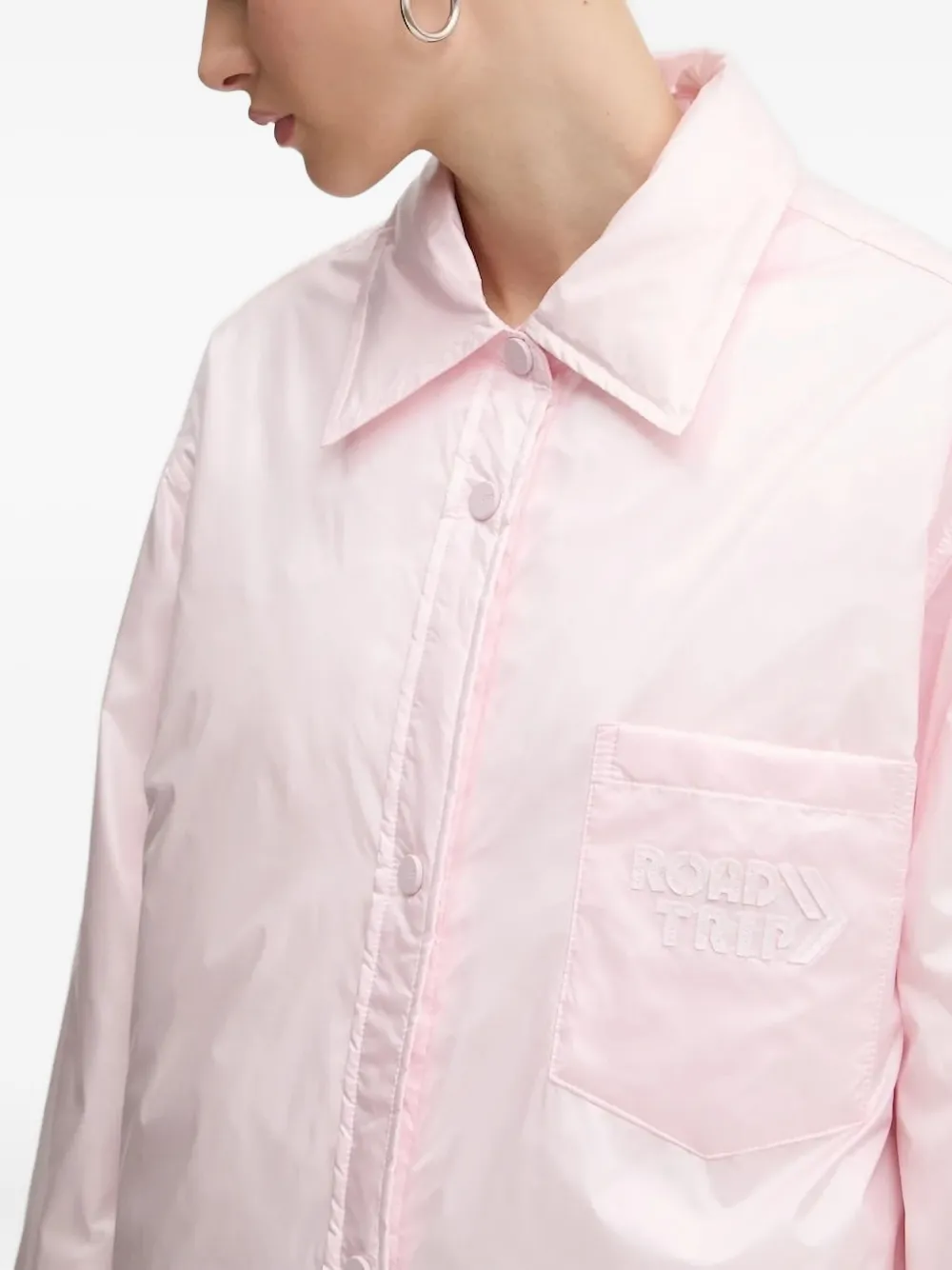 Miss Sixty letter-patch shirt jacket Roze