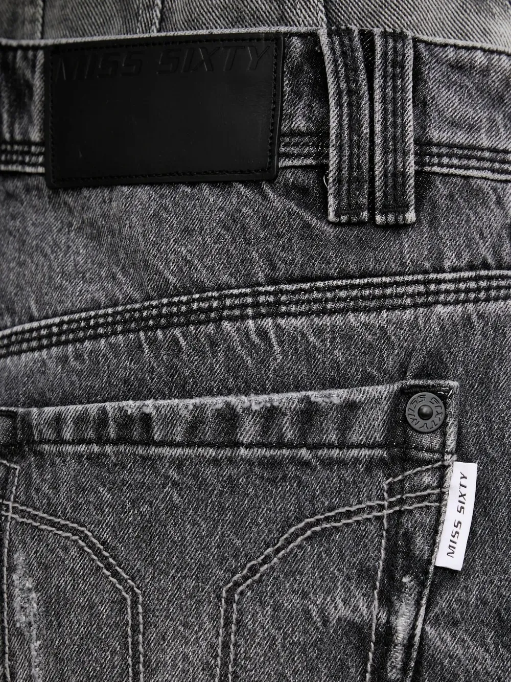 Miss Sixty Jeans met wijde pijpen en vervaagd effect Grijs