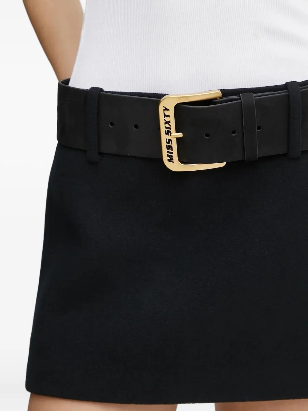Miss Sixty Mini-rok met ceintuur Zwart