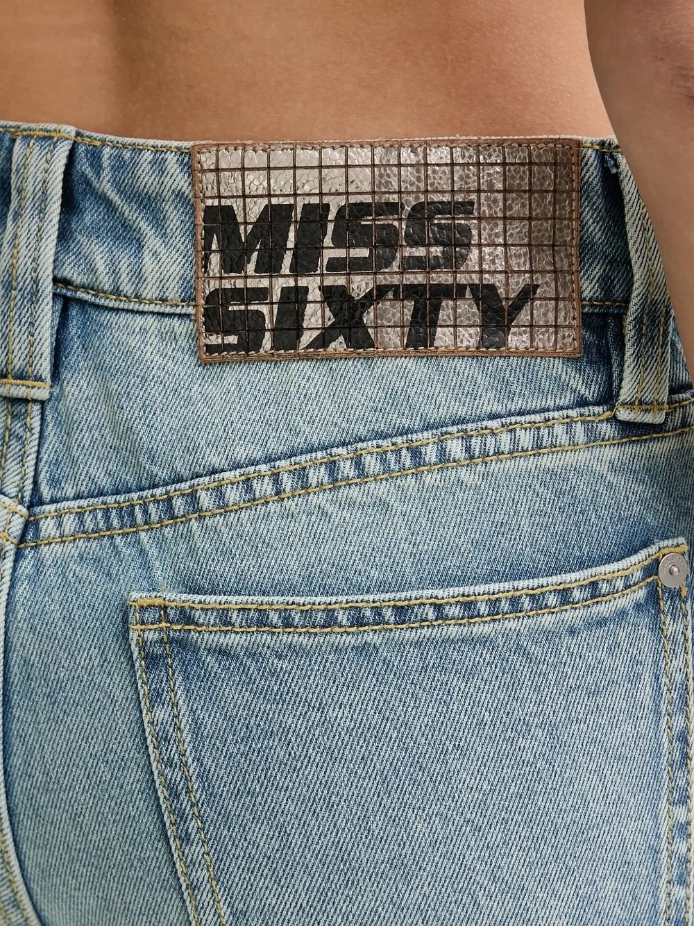 Miss Sixty Katoenen jeans met logoplakkaat Blauw