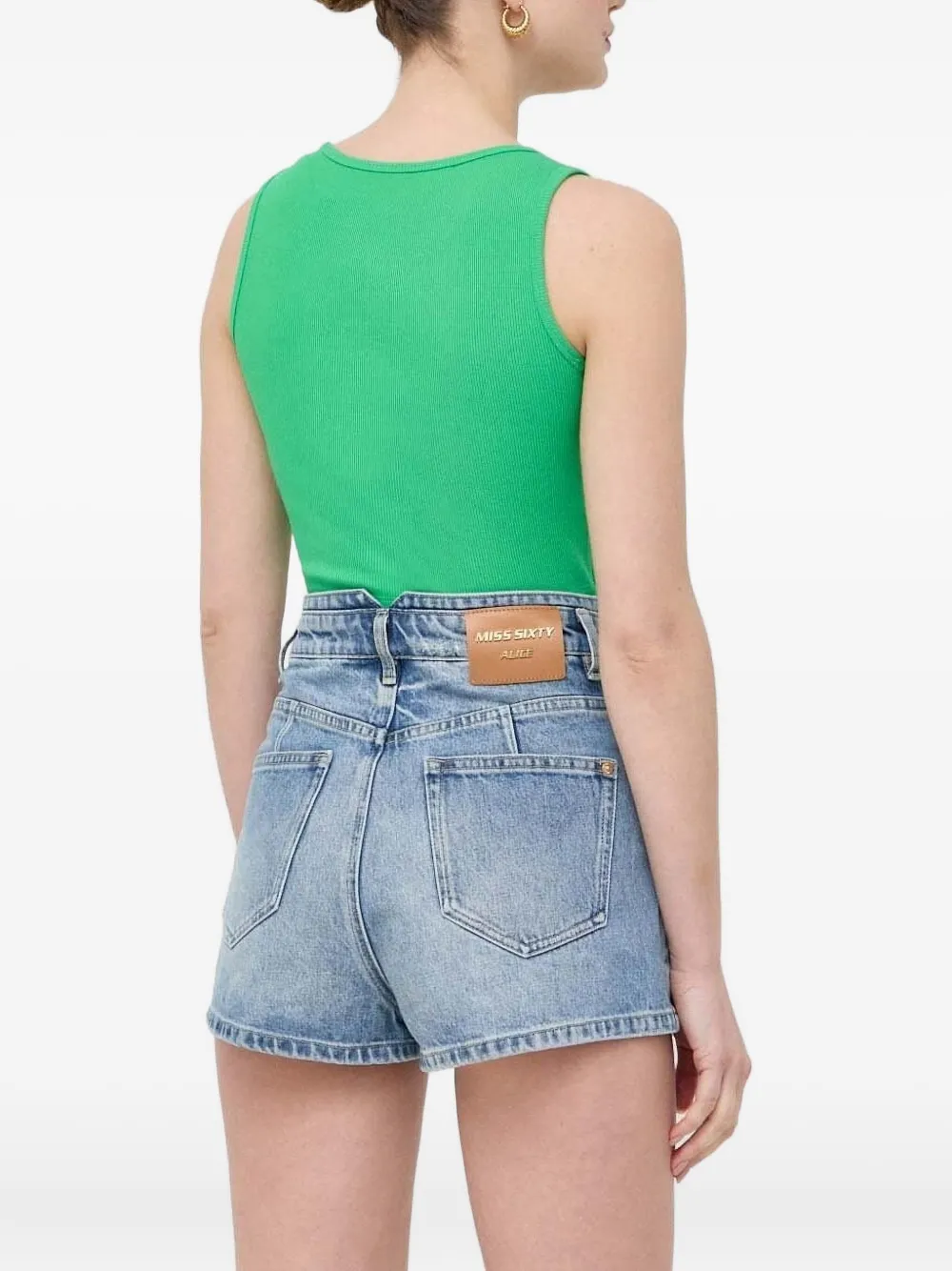 Miss Sixty Denim shorts met kettingslot Blauw