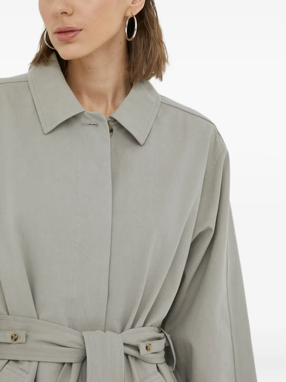 lovechild Janine trenchcoat met ceintuur Grijs