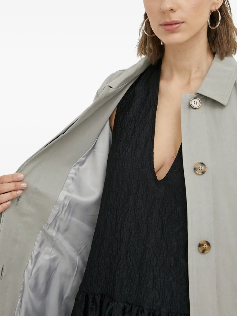 lovechild Janine trenchcoat met ceintuur Grijs