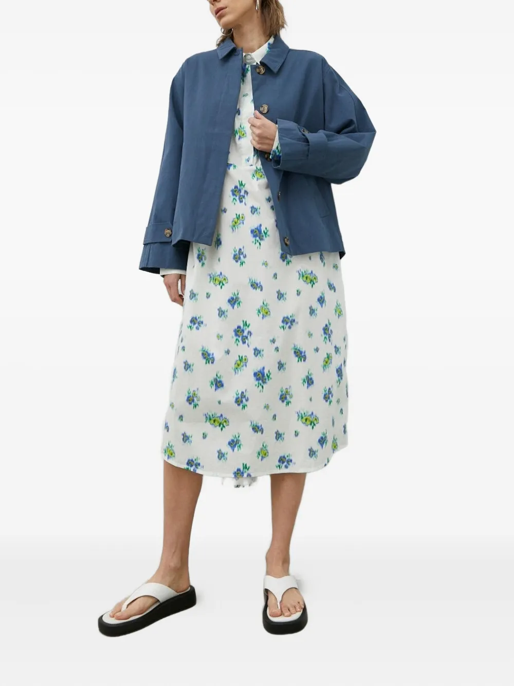 Lovechild Blousejurk met bloemenprint Wit