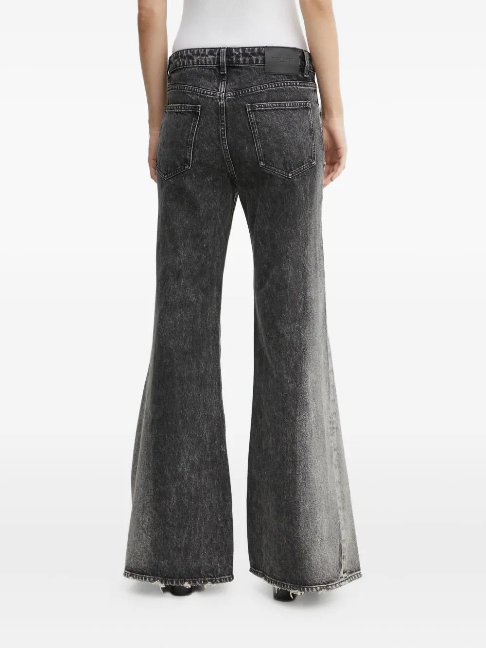Miss Sixty Split-hem Jeans In Gray