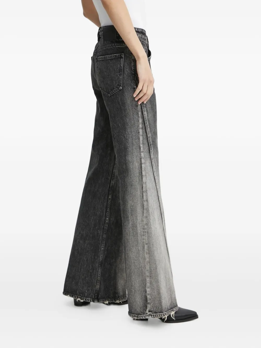 Miss Sixty Split-hem Jeans In Gray