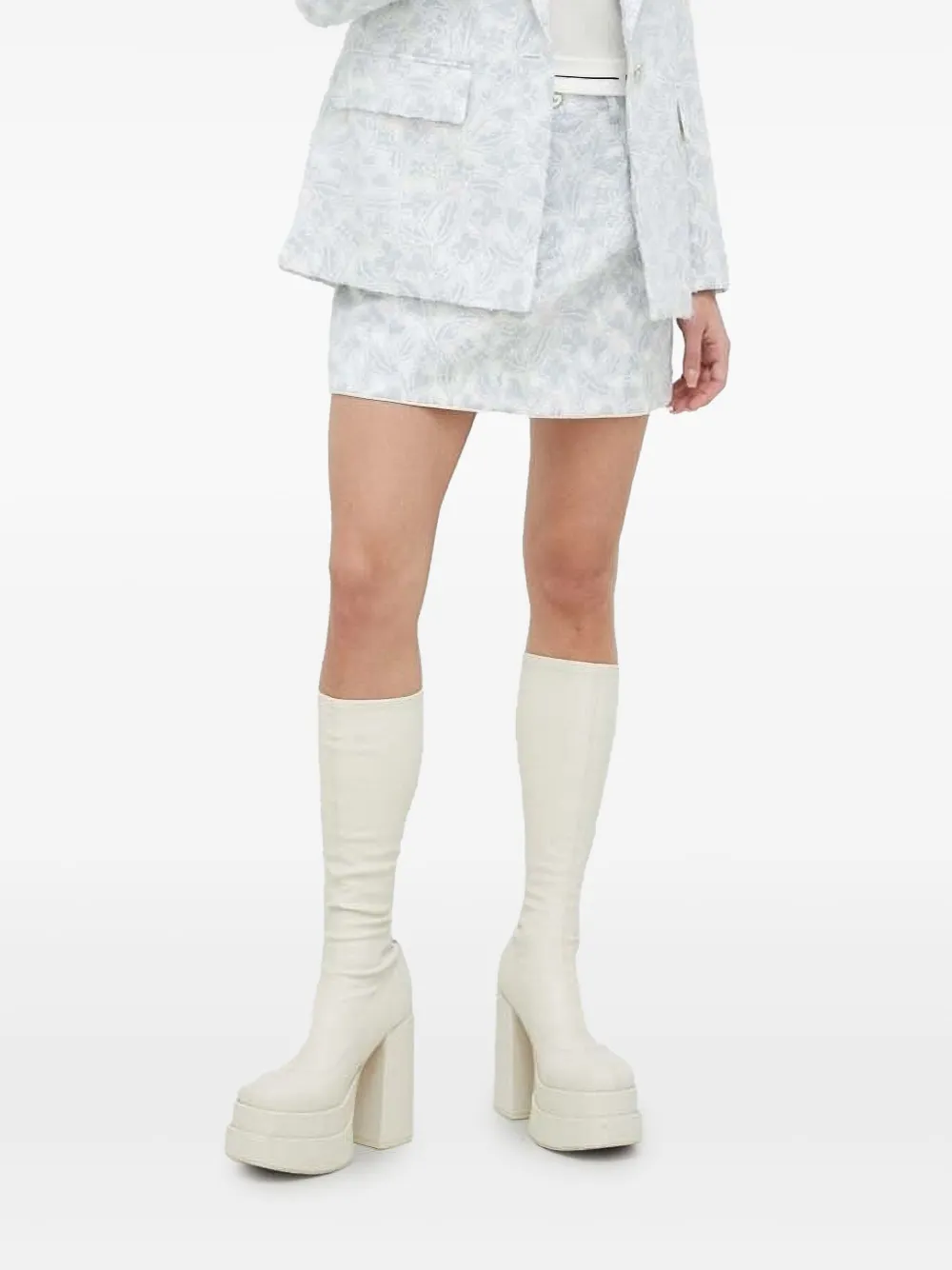 Miss Sixty Mini-rok met bloemenprint Blauw