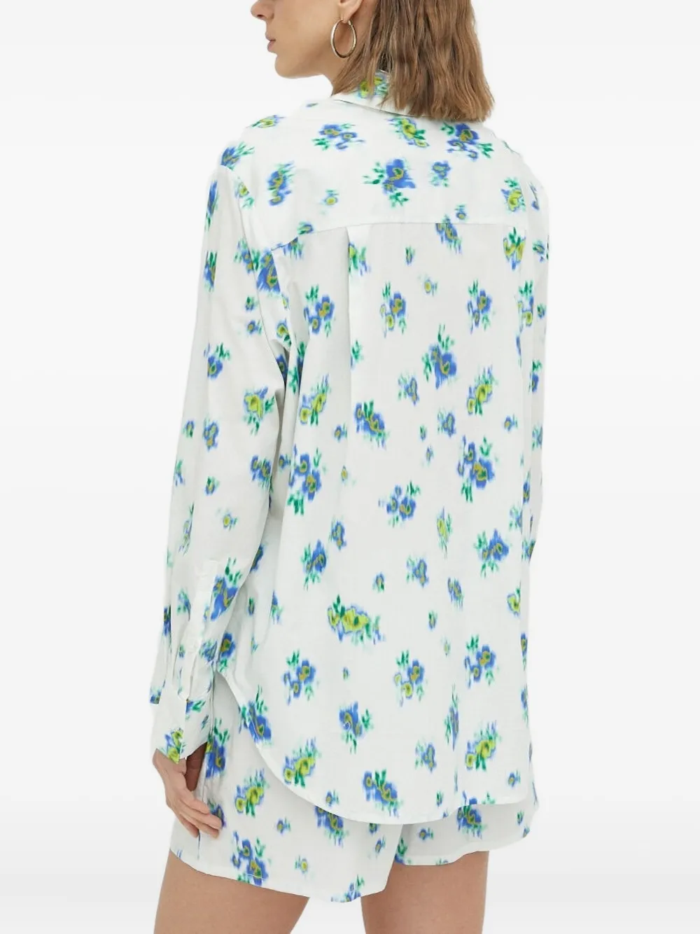 Lovechild floral-print button-fastening shirt - Wit