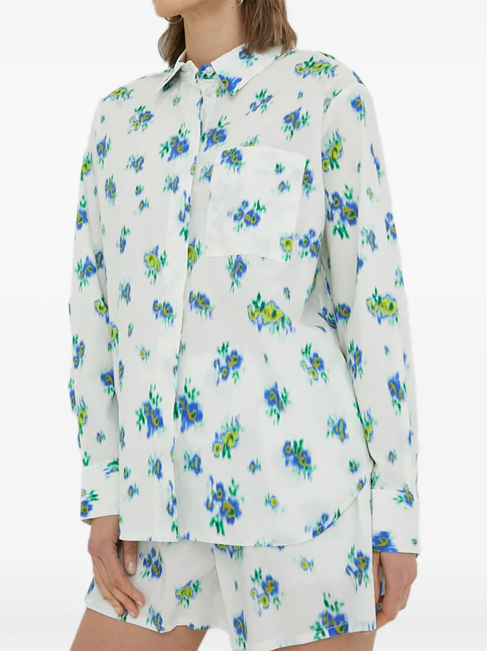 lovechild floral-print button-fastening shirt - Weiß