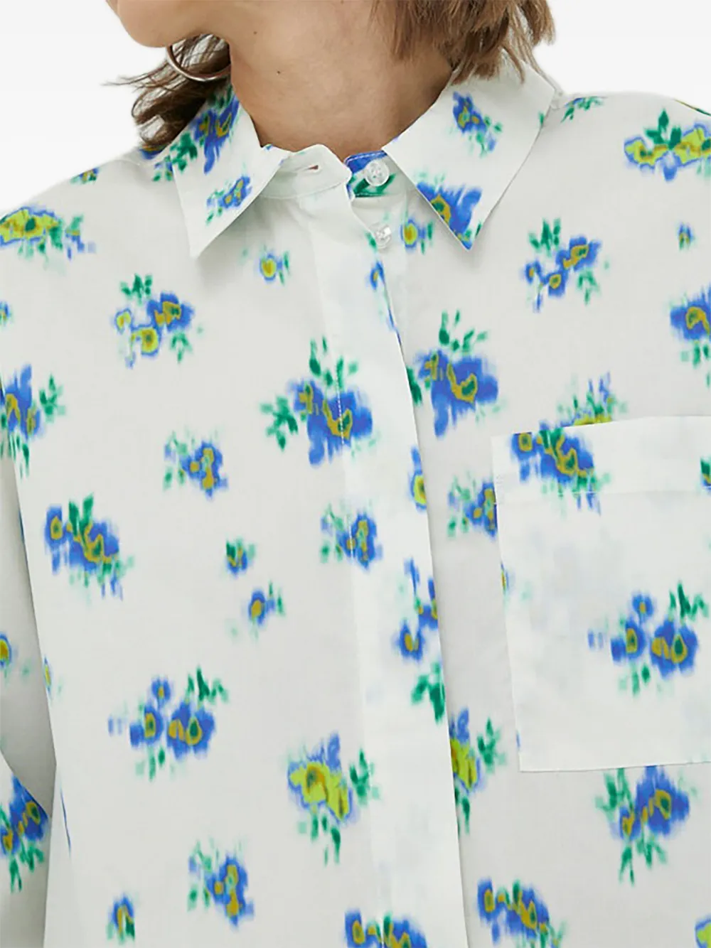 Floral-Print Button-Fastening Shirt