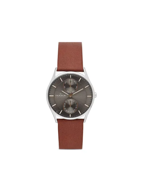 Skagen reloj Holst Multifunction de 40mm de piel