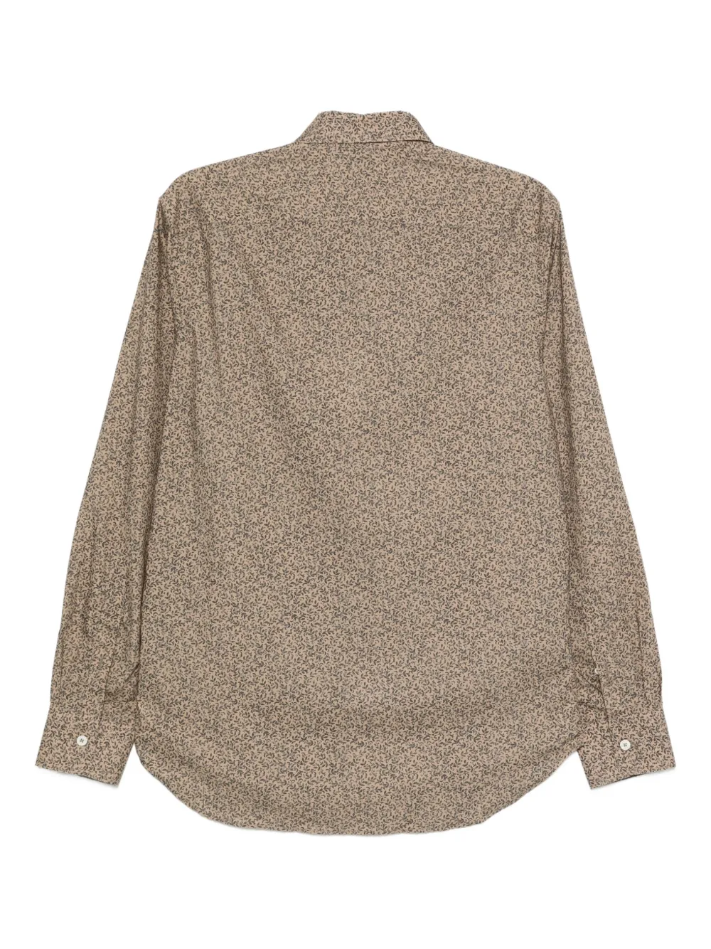 Canali Overhemd met bloemenprint - Bruin