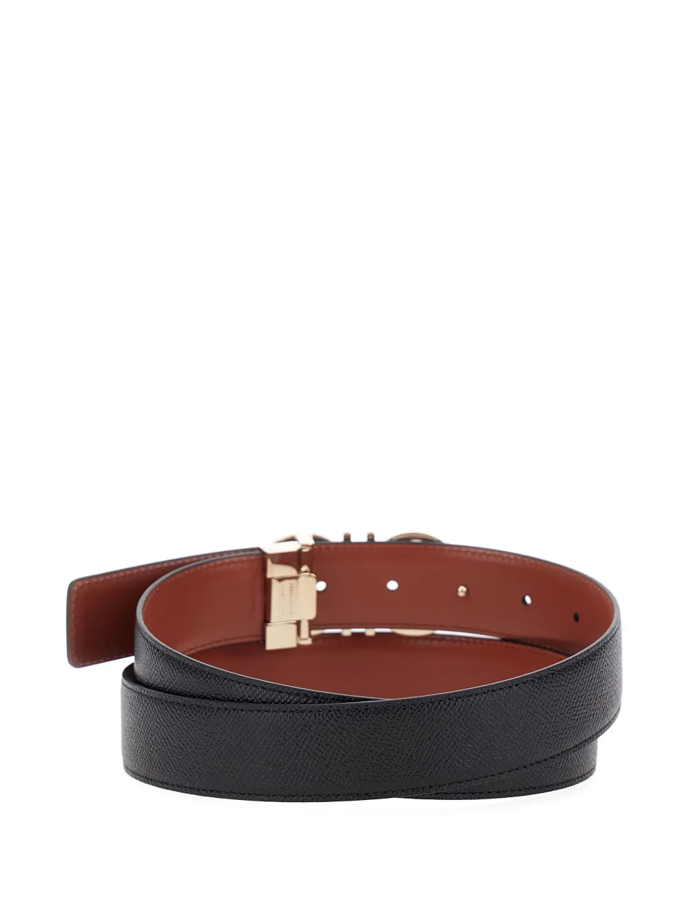 Ferragamo Omkeerbare riem met Gancini-gesp - Zwart