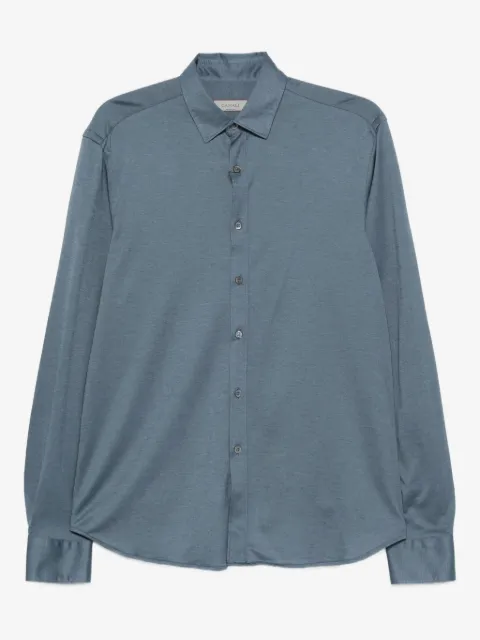 Canali long-sleeve cotton-blend shirt