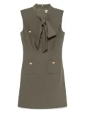 Self-Portrait twill mini dress - Green