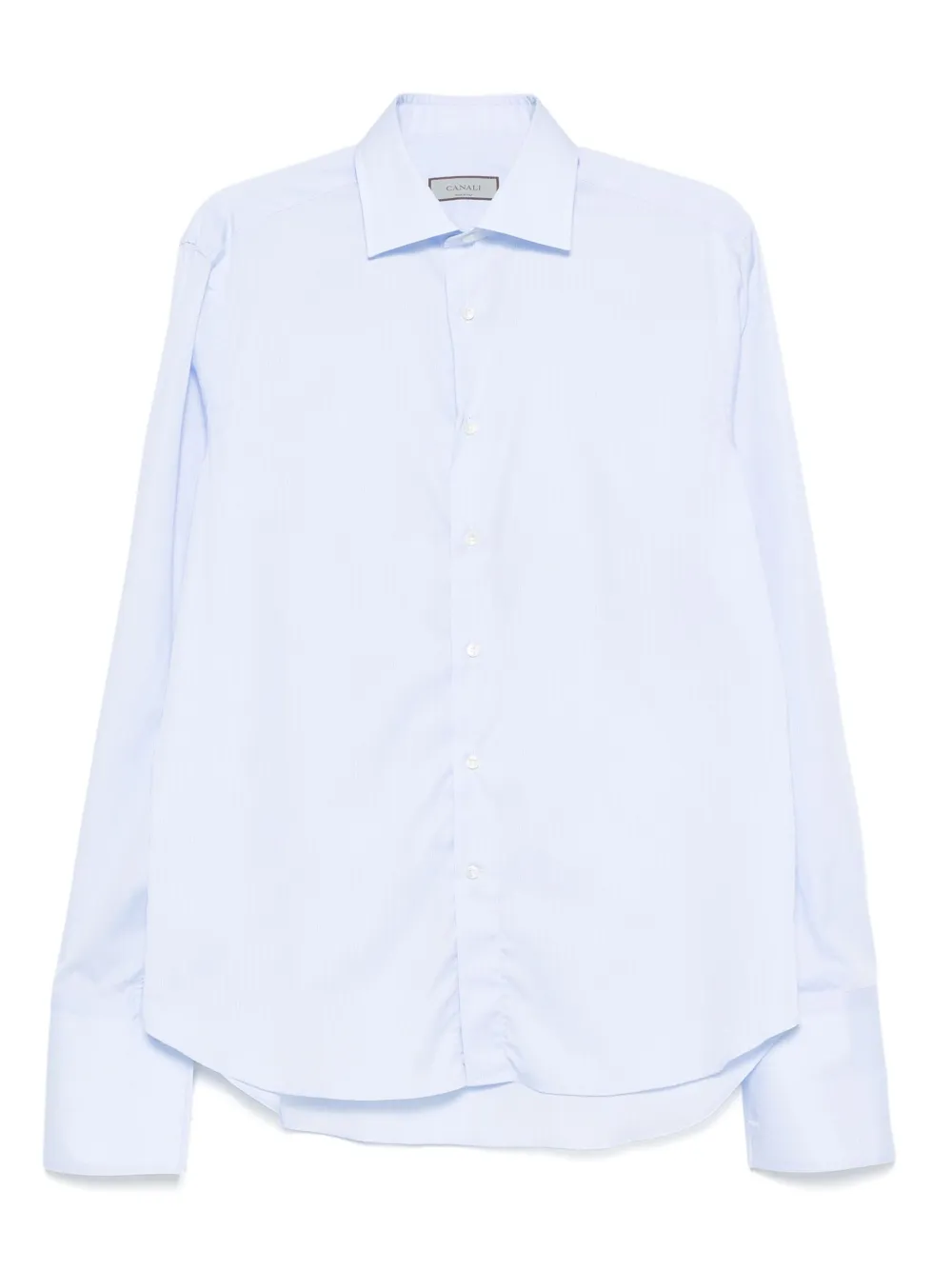 Canali Camicia in cotone a maniche lunghe - Blu