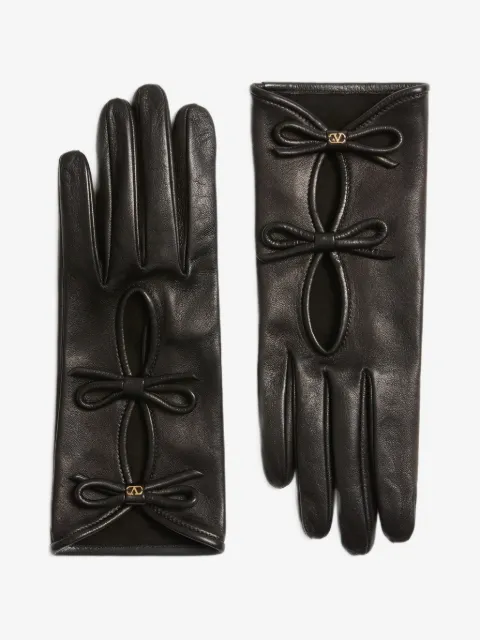 Valentino Garavani VLogo Signature nappa-leather gloves with bows