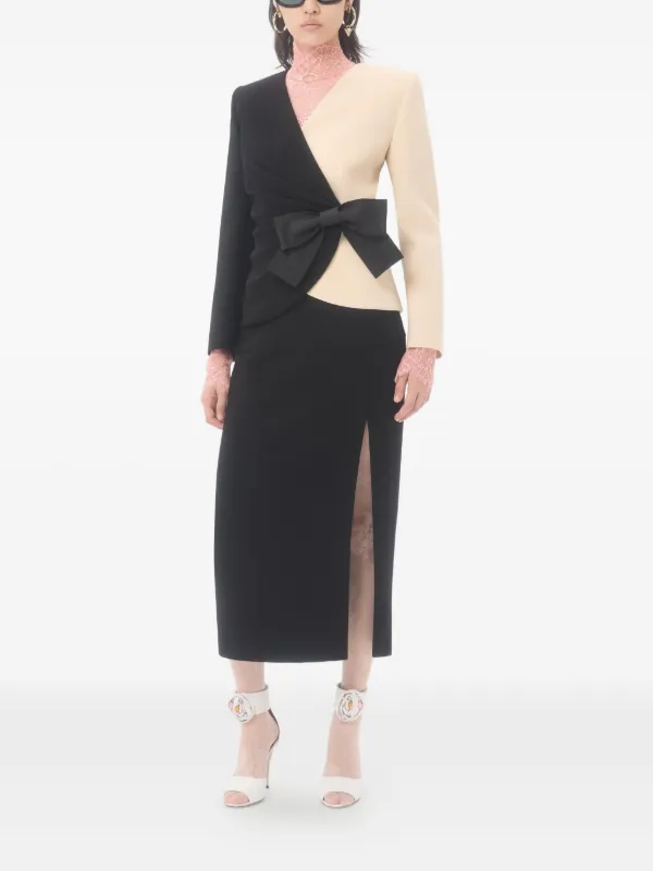 Valentino Garavani クレープ スカート | ブラック | FARFETCH JP