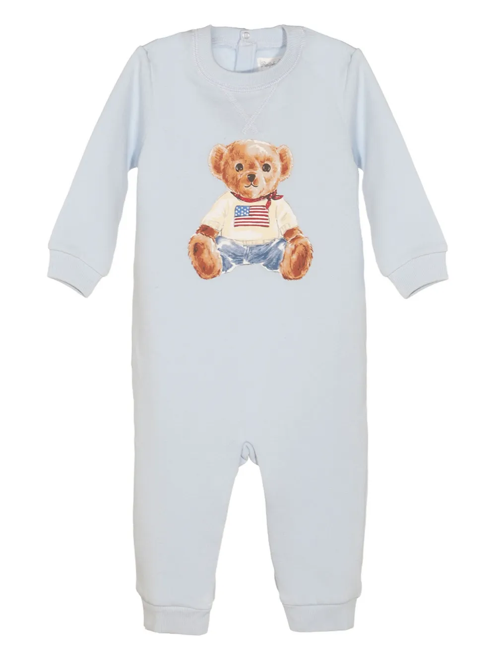 POLO RALPH LAUREN KIDS Polo Bear-print romper Blauw