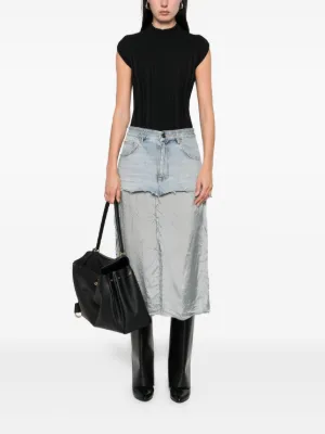 BALENCIAGA バレンシアガ ひざ丈スカート グレー 2008824N0067 BALENCIAGA(バレンシアガ)ウィメンズ スカート - FARFETCH