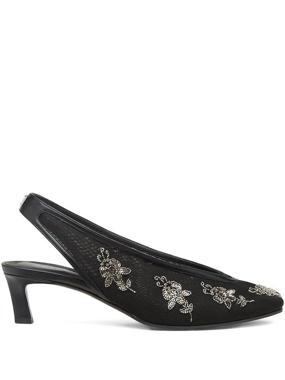 46mm embellished slingback heeled pumps