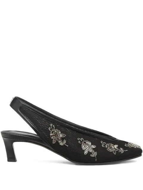 FENDI 46mm embellished slingback heeled pumps