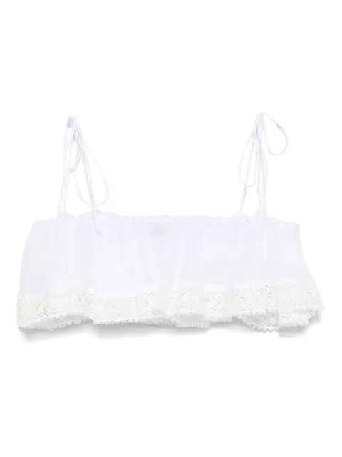 PNK lace-trimmed cotton top