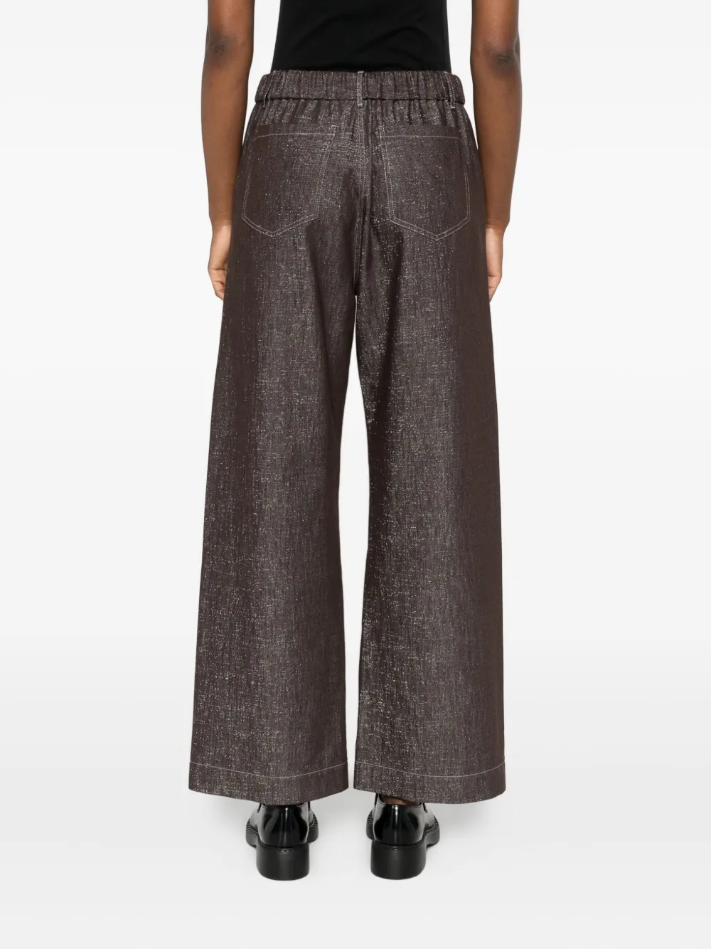 Brunello Cucinelli Broek met trekkoordtaille Grijs
