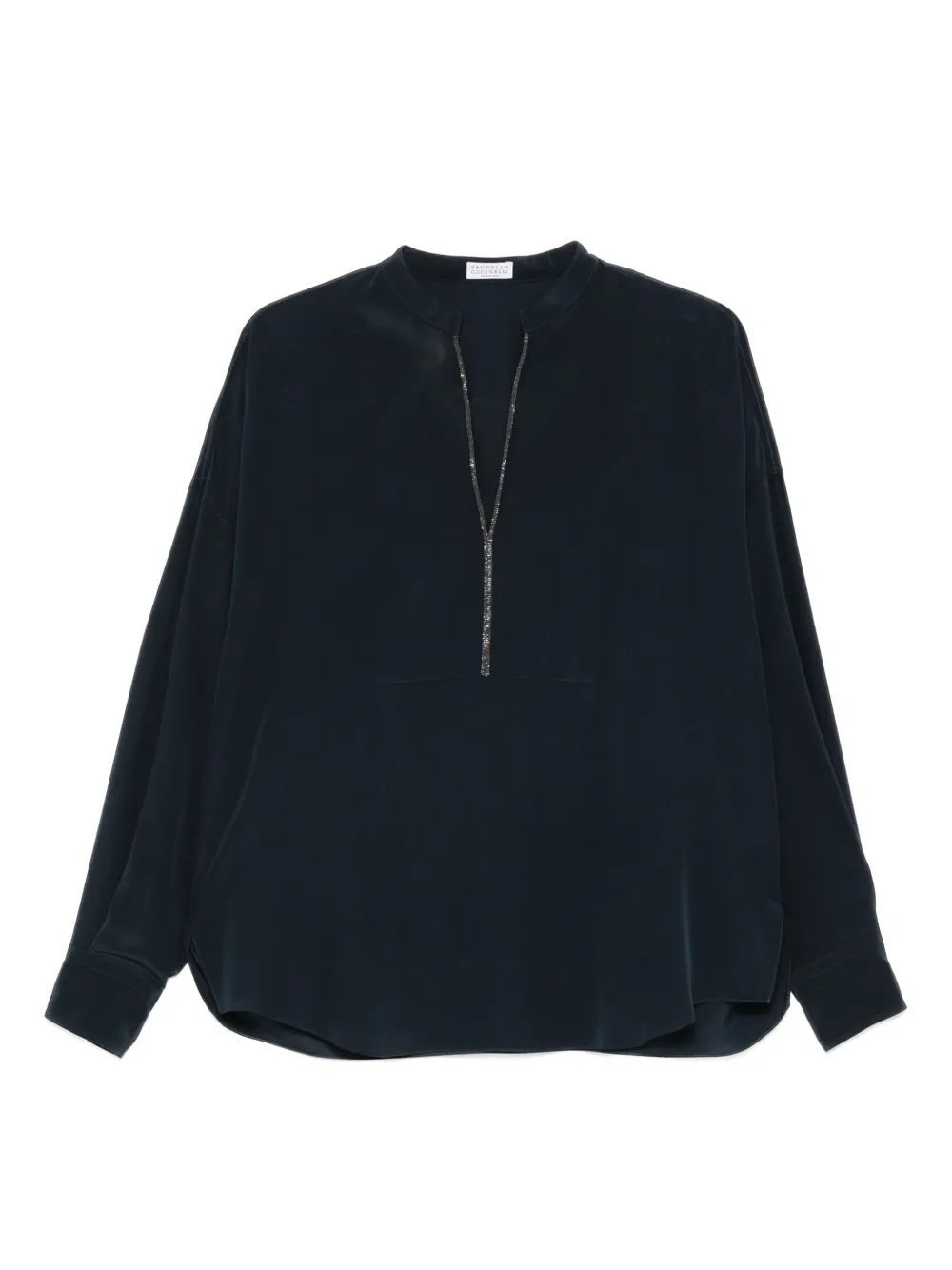 Brunello Cucinelli monili-embellished top | Blue | Image 1
