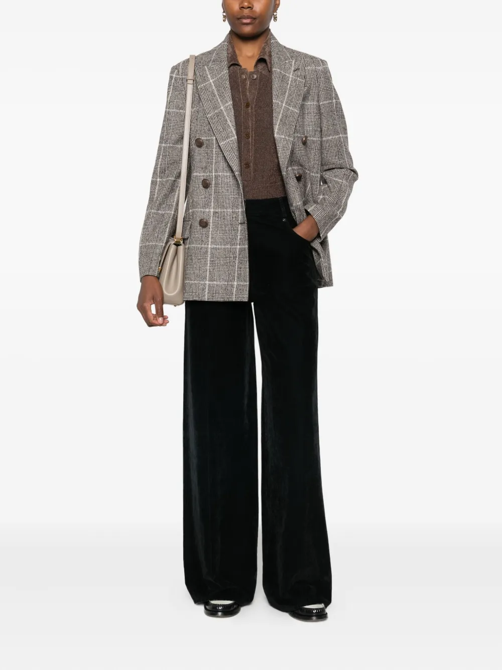 Brunello Cucinelli checked double-breasted blazer | Blazers | Image 2