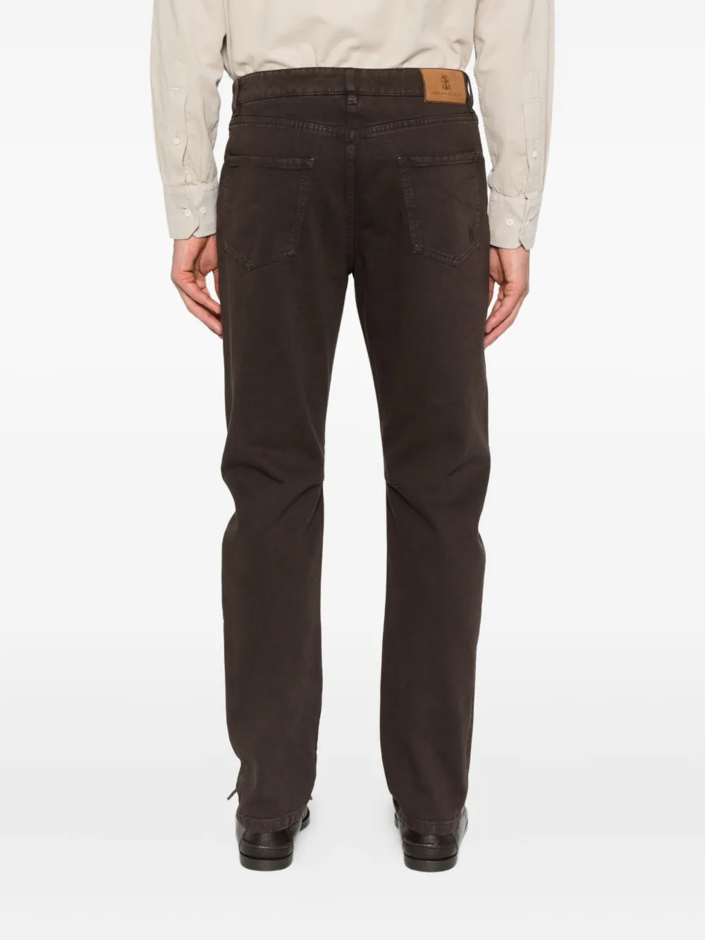 Brunello Cucinelli Straight-leg Jeans In Brown