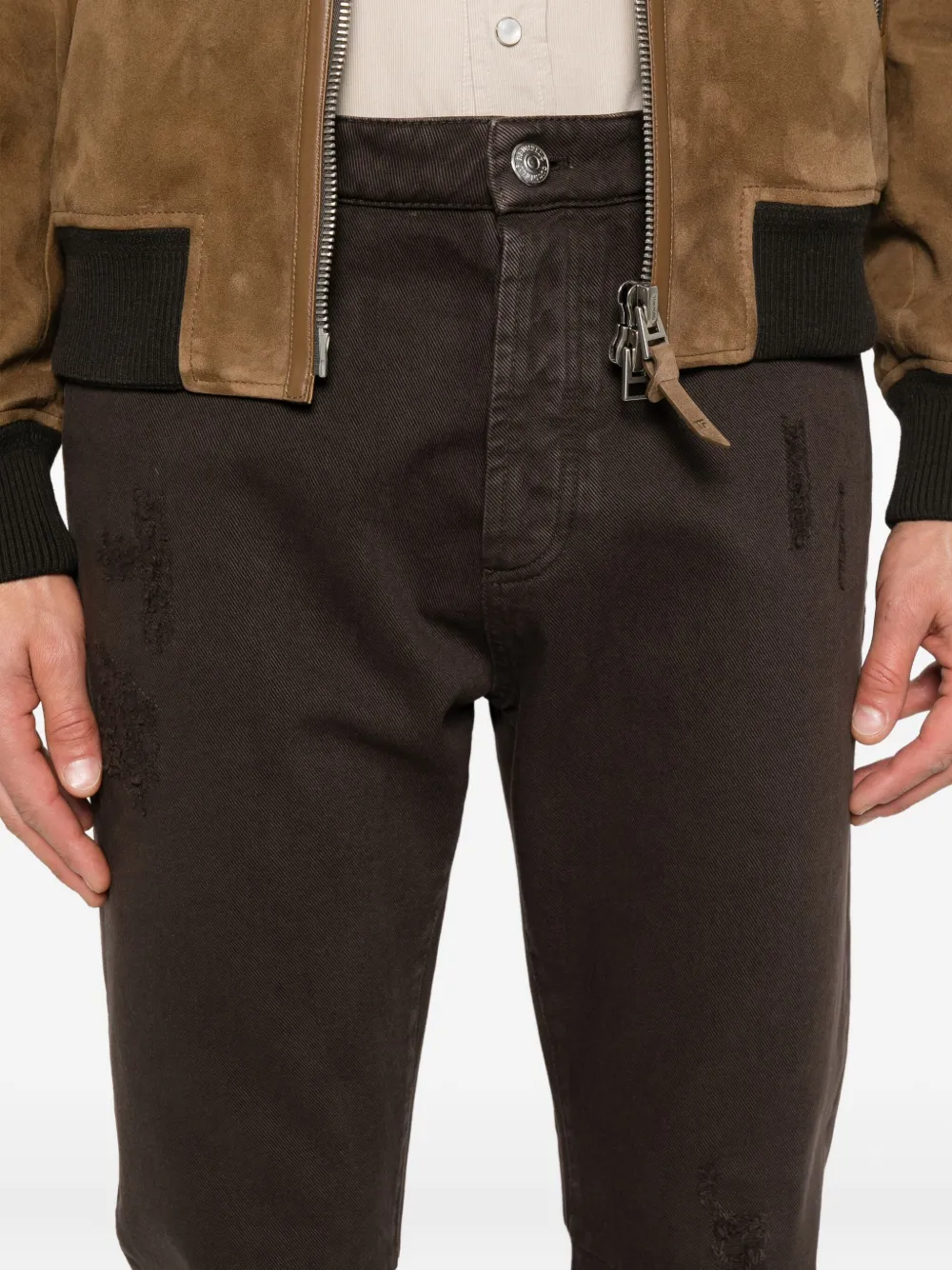 Brunello Cucinelli Straight-leg Jeans In Brown