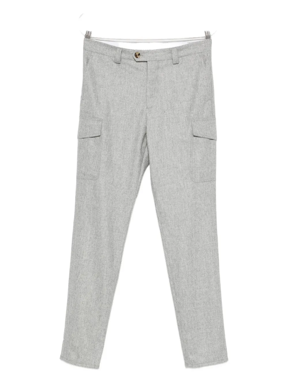 Brunello Cucinelli Wool Cargo Pants In Gray