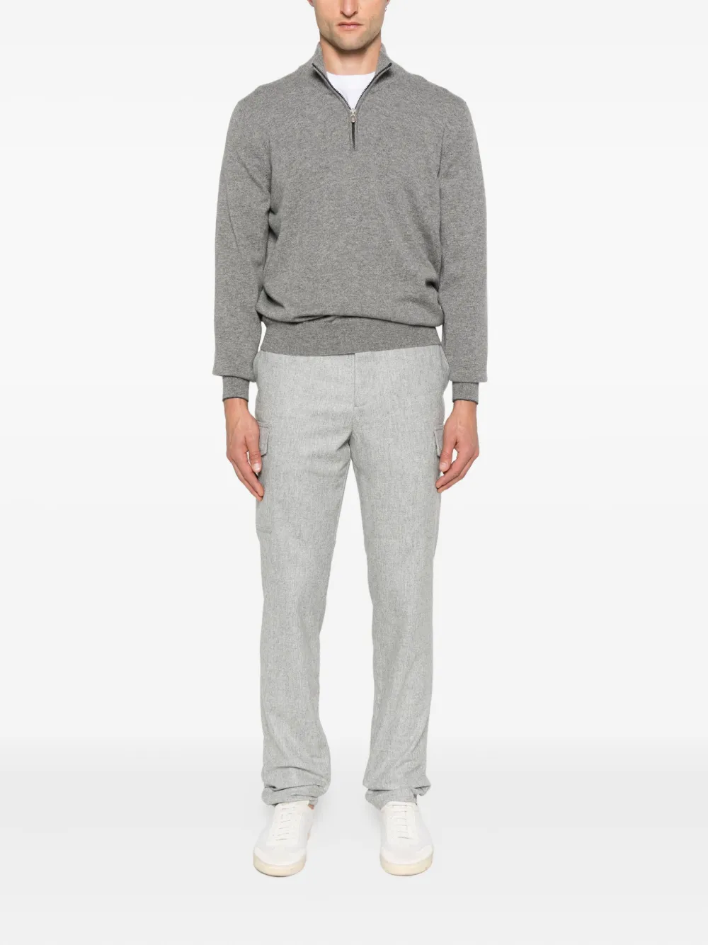 Brunello Cucinelli Wollen cargo broek Grijs