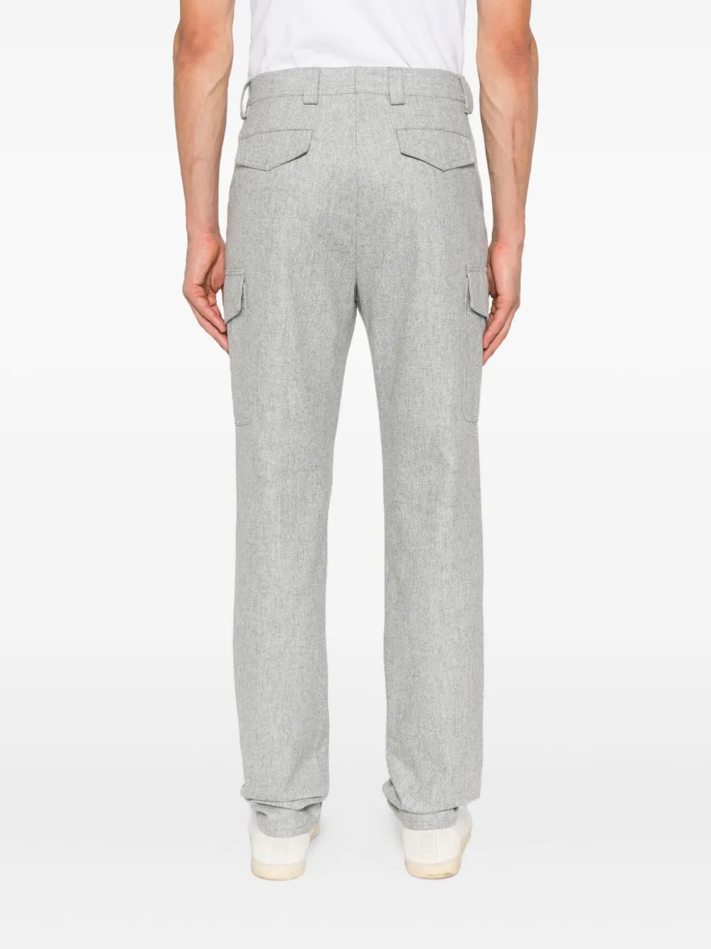 Brunello Cucinelli Wollen cargo broek Grijs
