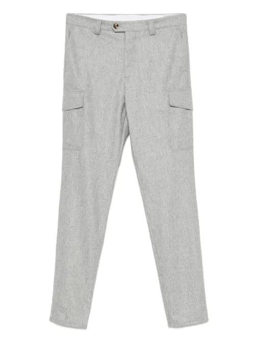 Pantalon en laine à poches cargo - Brunello Cucinelli - Modalova