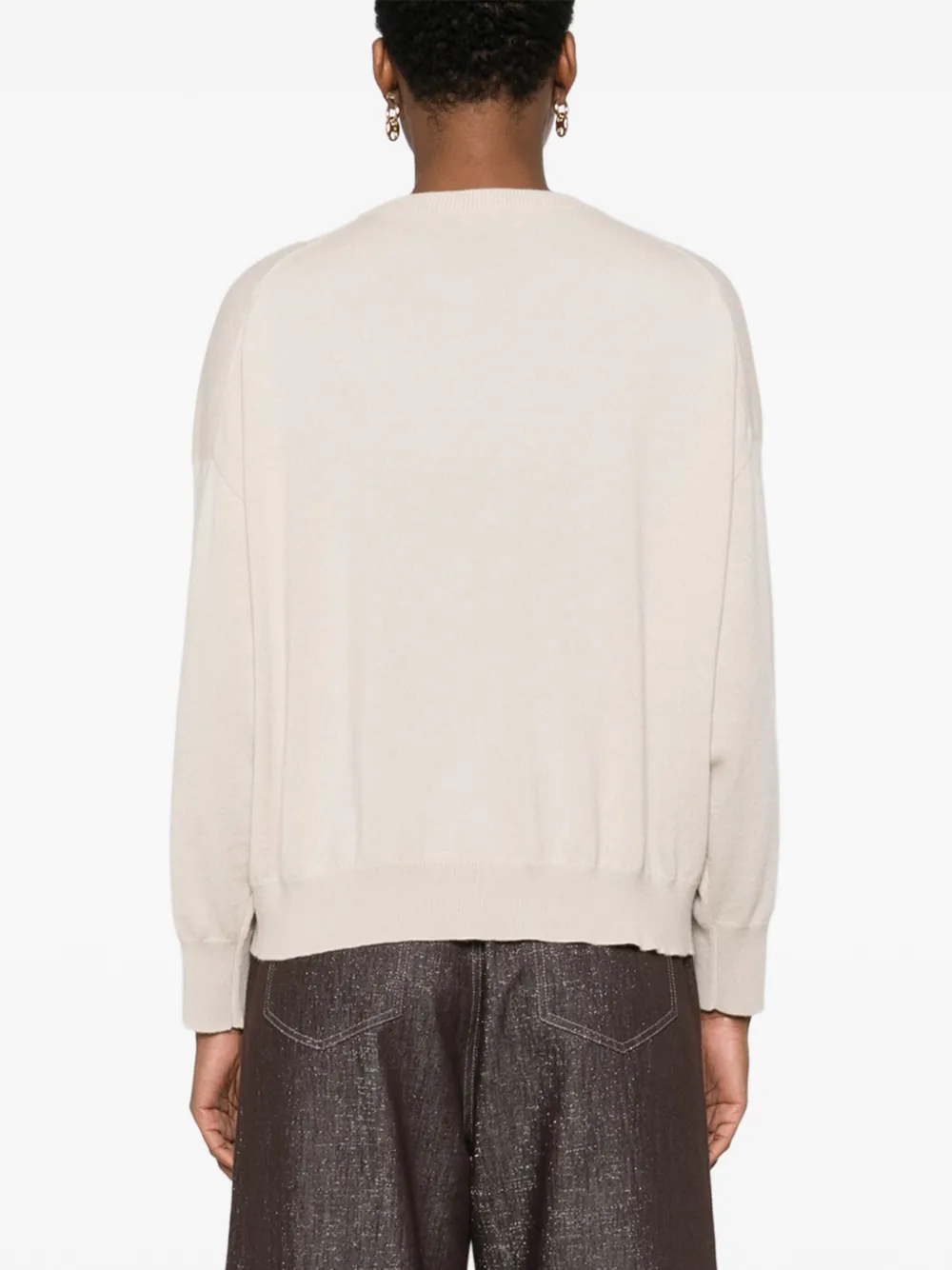 Brunello Cucinelli Monili-verfraaide trui Beige