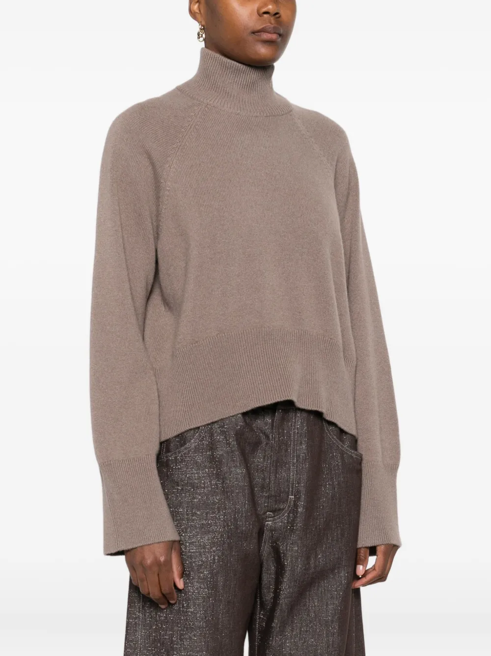 Brunello Cucinelli Cropped trui Bruin