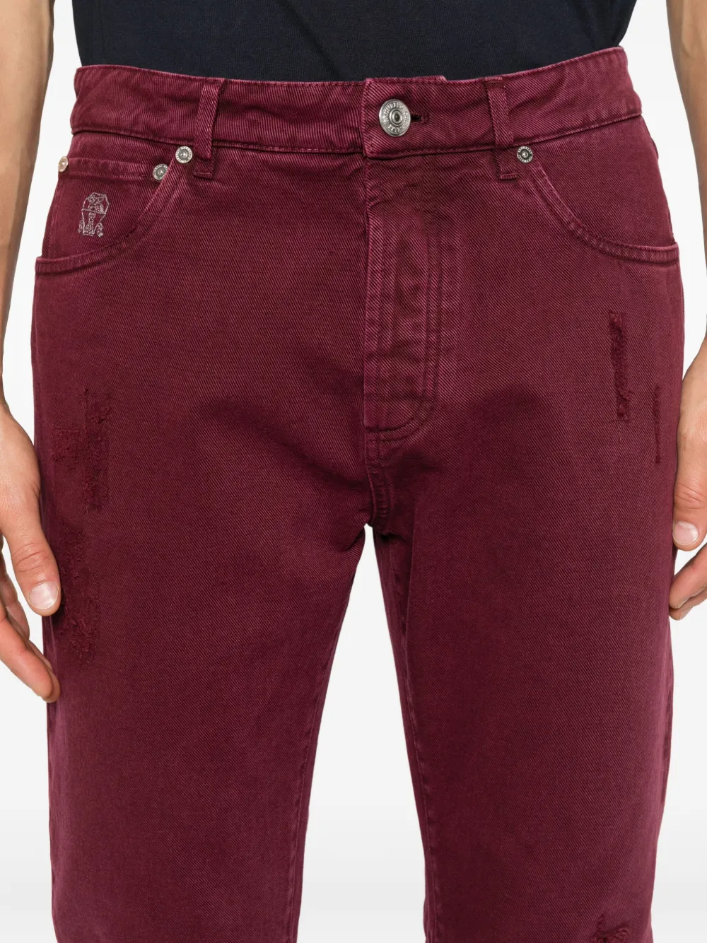 Brunello Cucinelli Katoenen jeans Rood