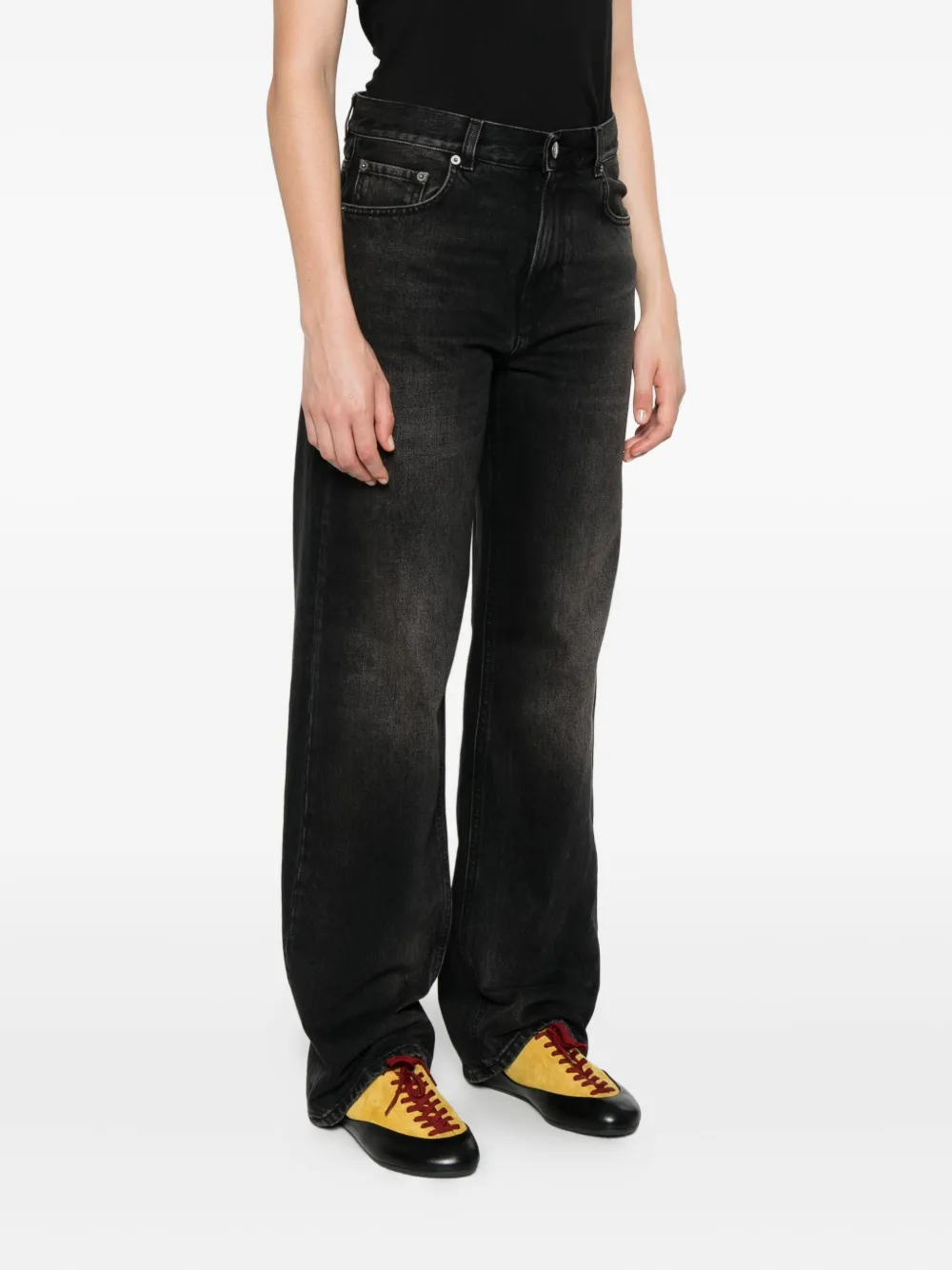 Haikure Earl jeans met wassing Zwart