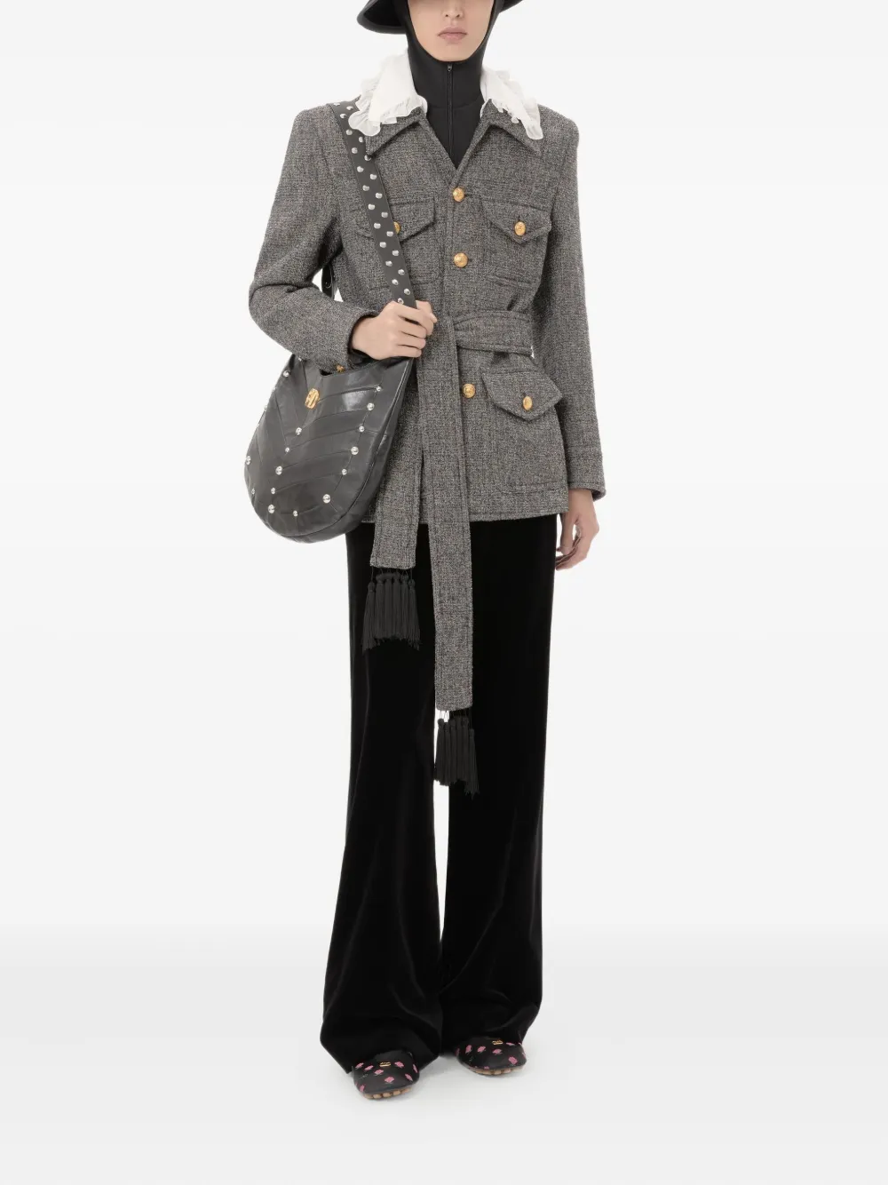 Valentino Garavani Fluwelen broek - Zwart